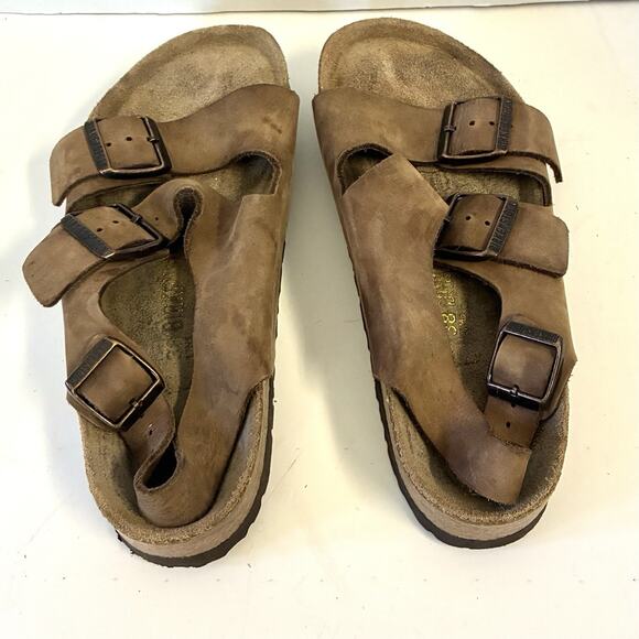Birkenstock Milano Leather Slingback Sandals EU 38 (US 7–7.5) Brown - Picture 6 of 10